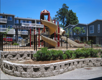 playground outside apartments