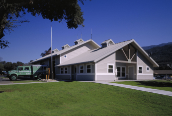 Outside view of fire station