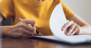 person signing documents