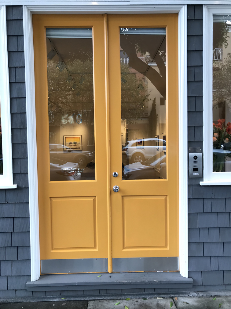 Entrance with door to building