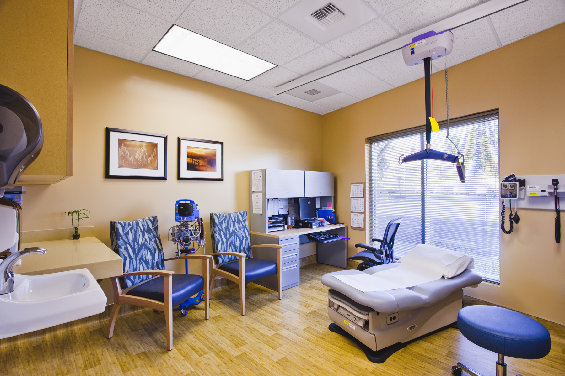 Patient room in medical building