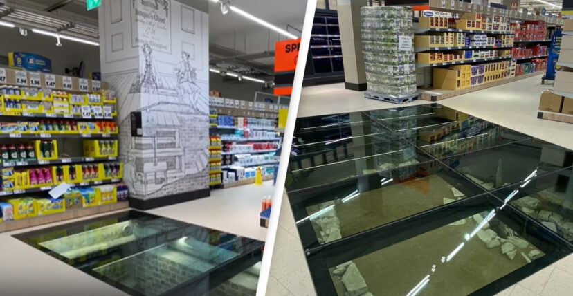 image of supermarket and freezers